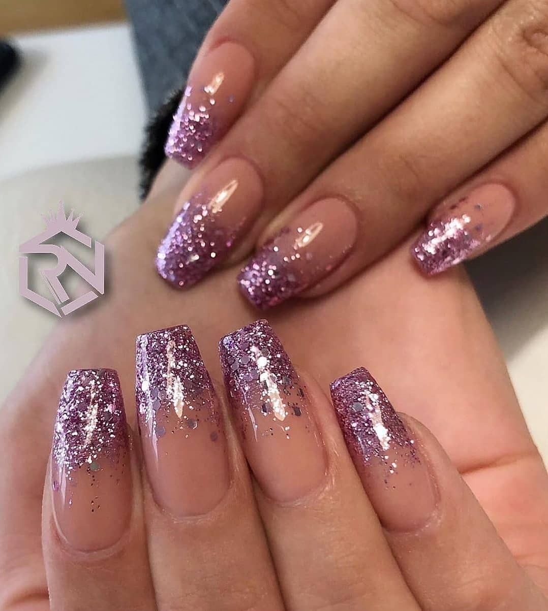 Unhas Rosas Com Glitter Ideias Glamourosas Para Brilhar Nas Suas Nail Arts