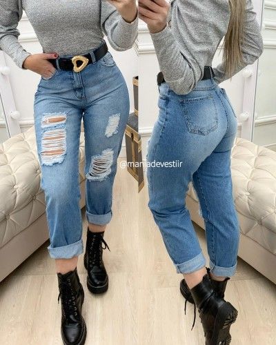 looks com coturno e calça jeans
