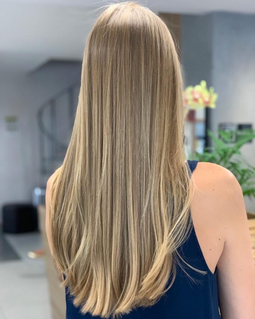 Cabelo longo loiro natural