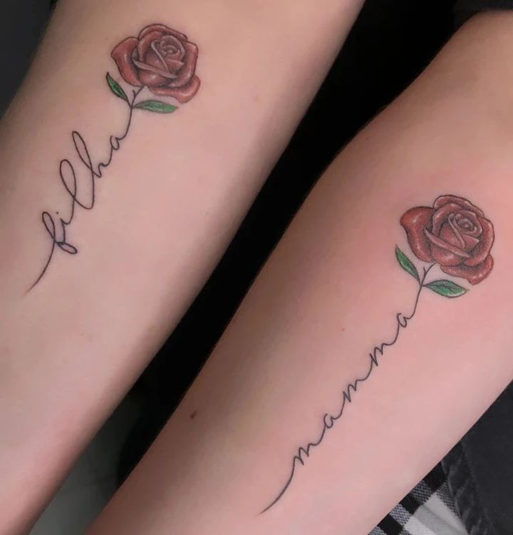 Tatuagem amor de mae e filha