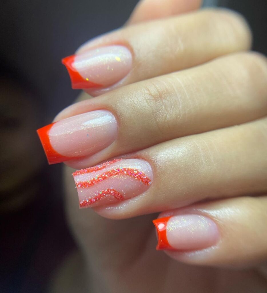 Unhas decoradas francesinha quadrada