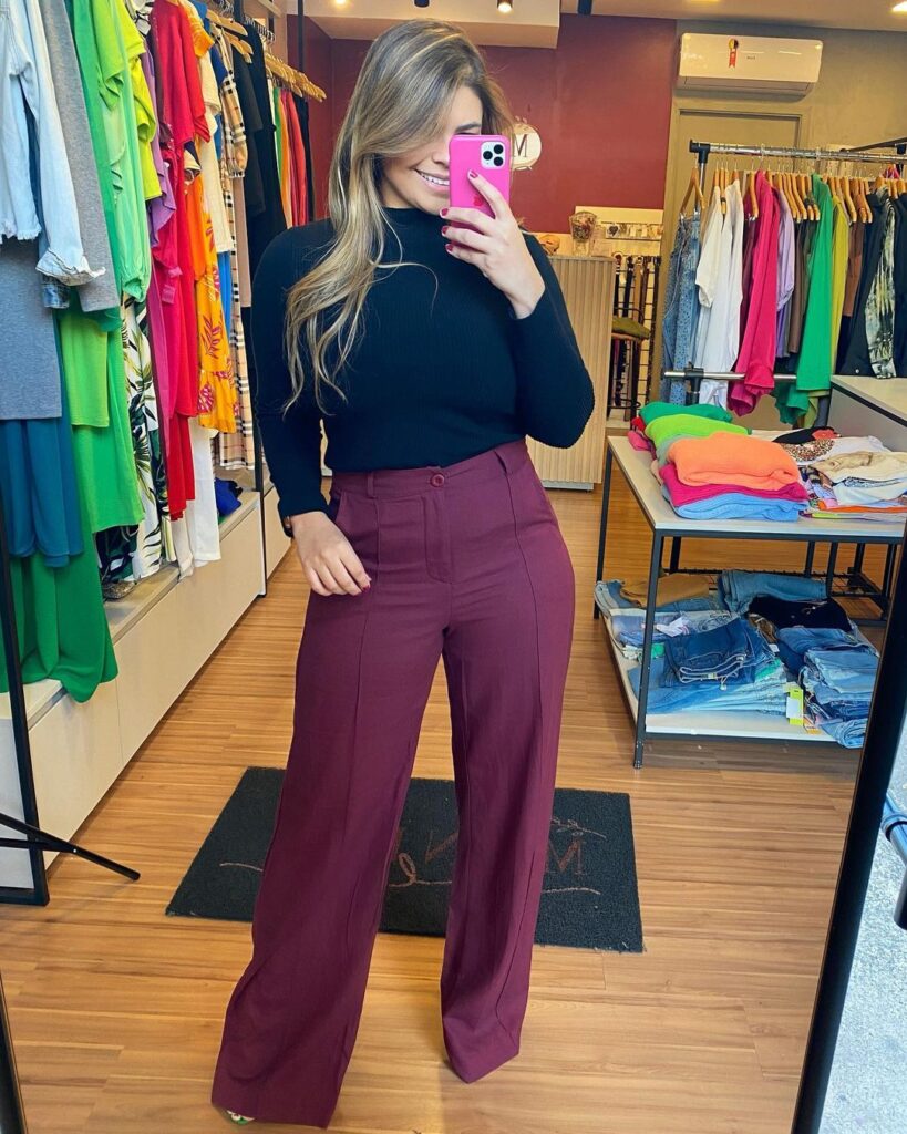 Calça marsala formal