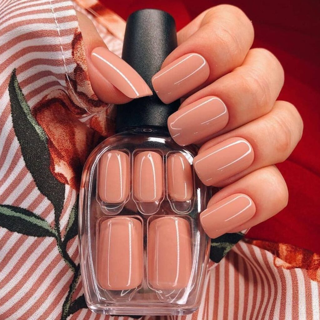 Unhas postiças natural esmalte nude