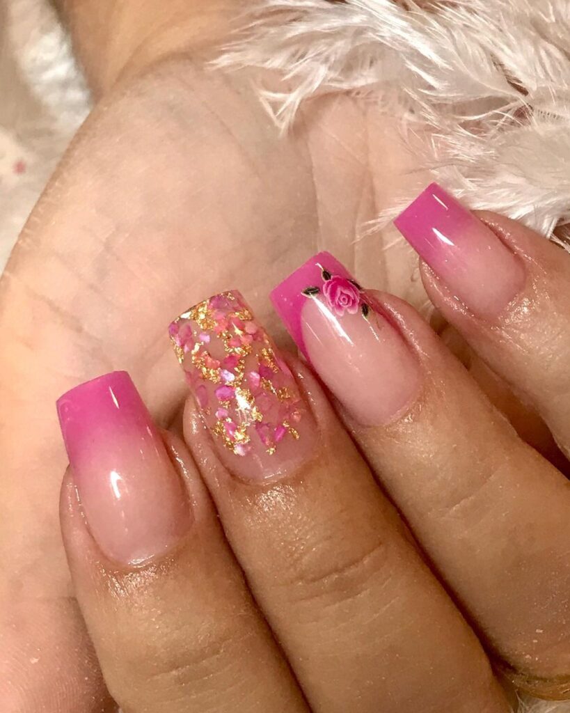 Unhas encapsuladas rosa