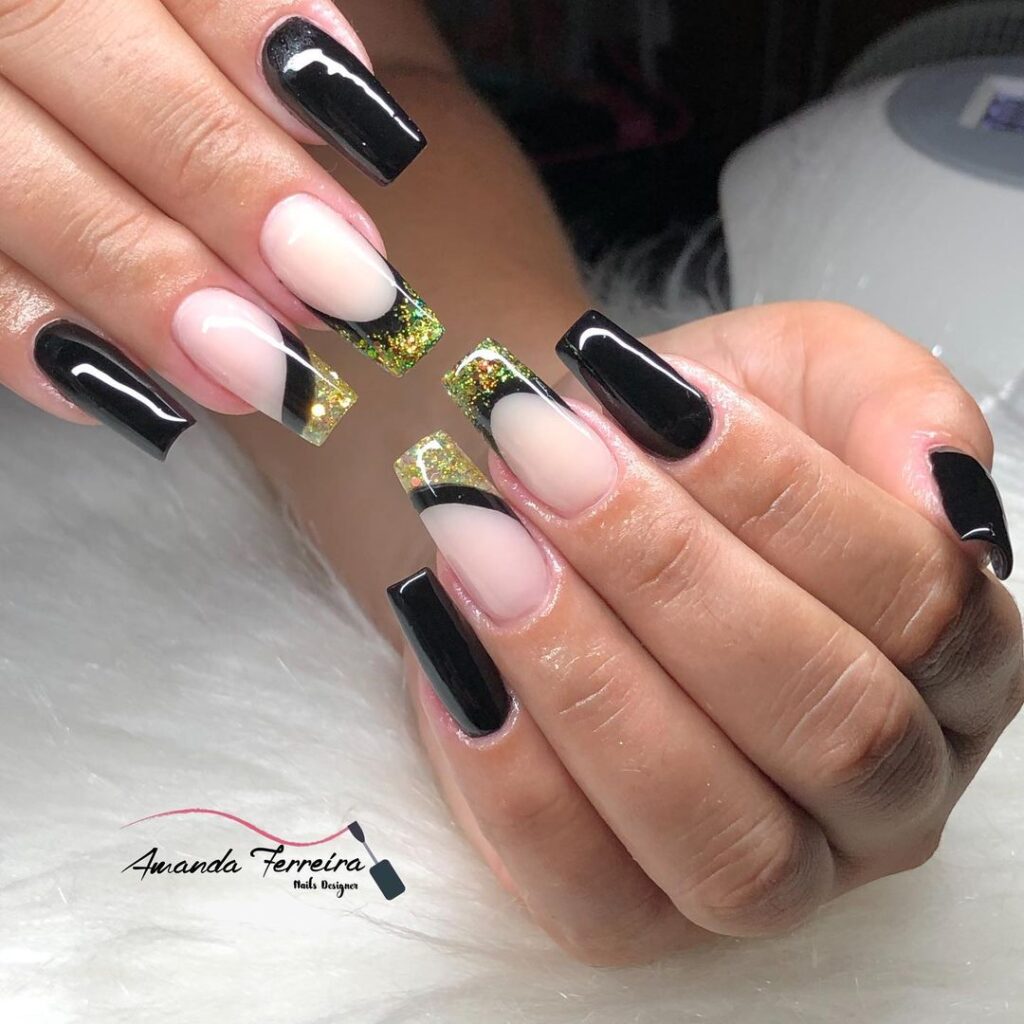 Nail designer tips preta