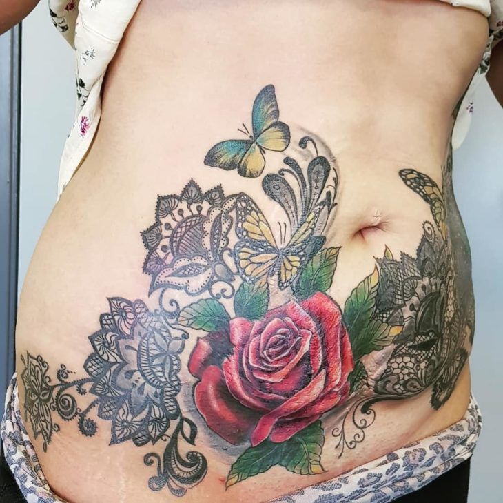 tatuagens para cobrir cicatriz na barriga
