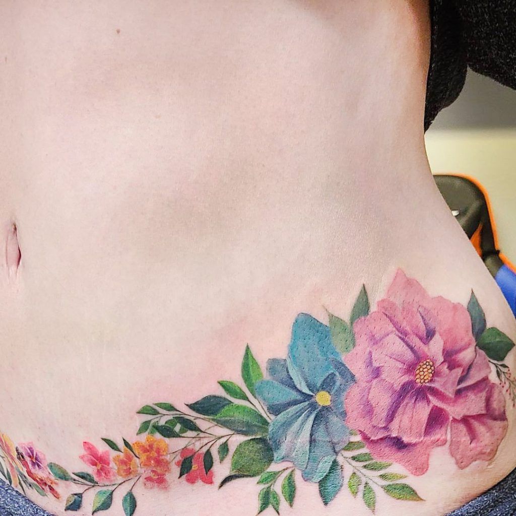 tatuagens para cobrir cicatriz na barriga
