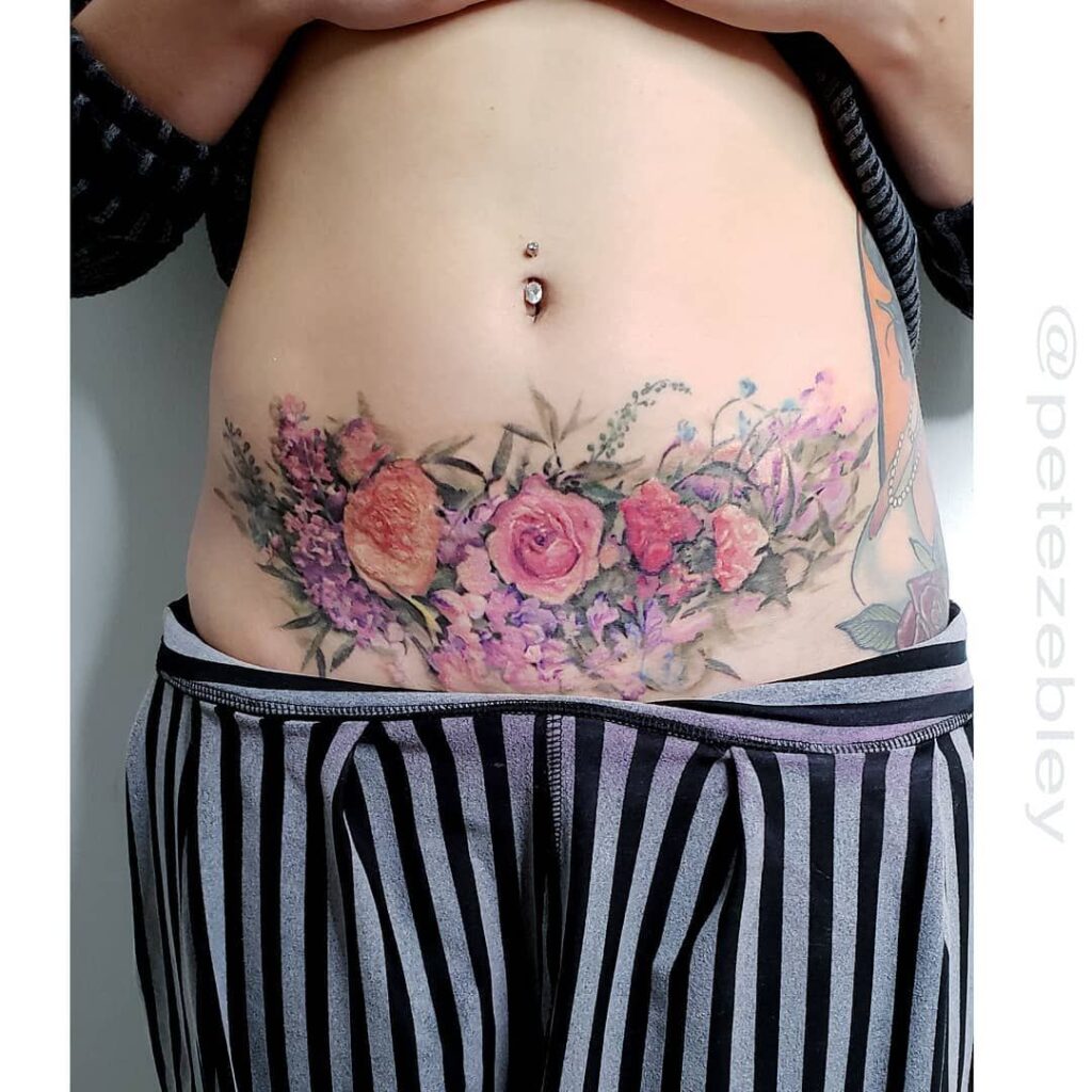 tatuagens para cobrir cicatriz na barriga
