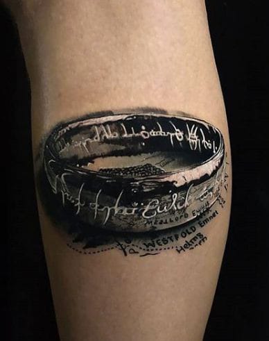 Tatuagem Sociedade do Anel, Tolkien Fellowship of the ring, tattoo