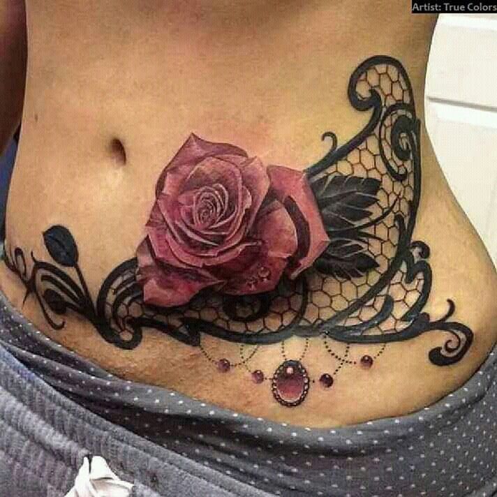 tatuagens para cobrir cicatriz na barriga
