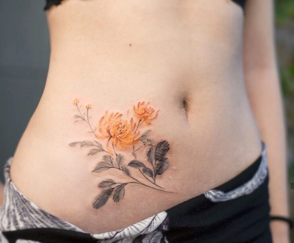 tatuagens para cobrir cicatriz na barriga
