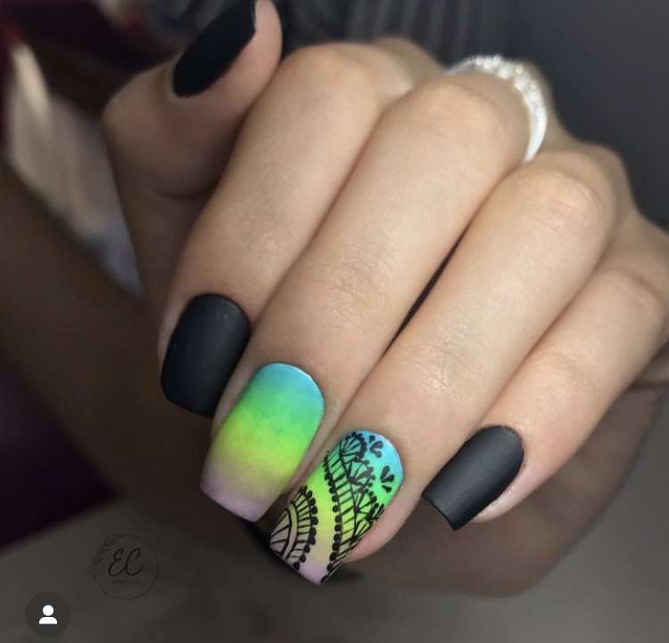 Unhas neon