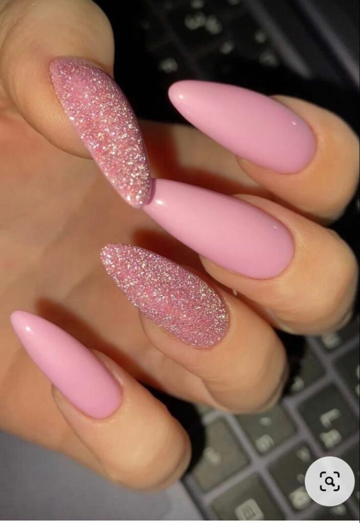 unhas rosa decoradas
