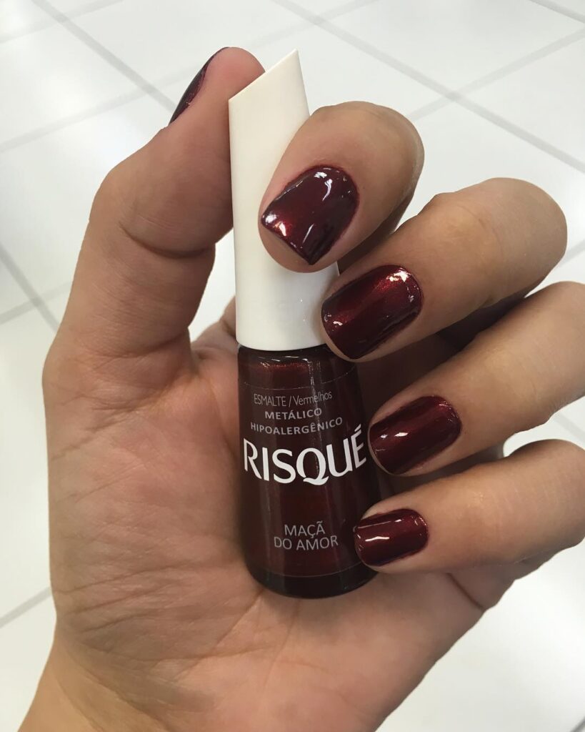 esmalte maça vermelho