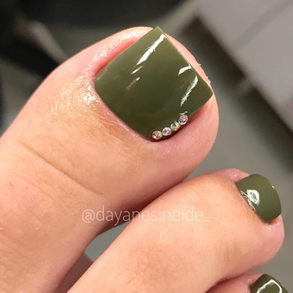 unhas do pé verde