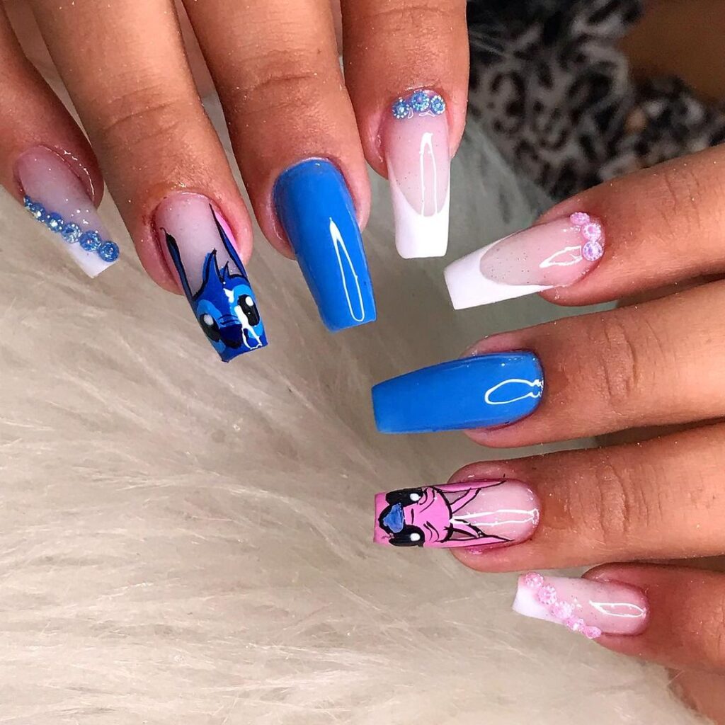 unhas decoradas divertidas Stitch