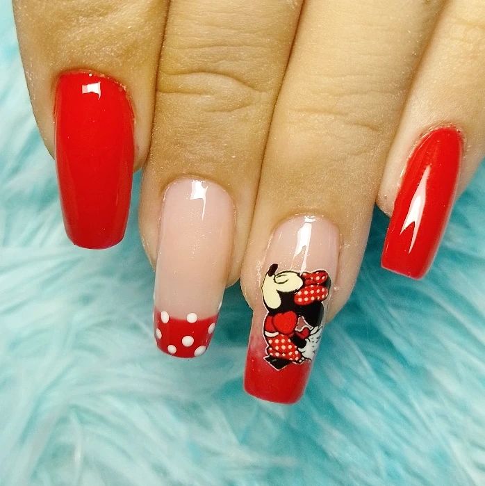 unhas decoradas minnie