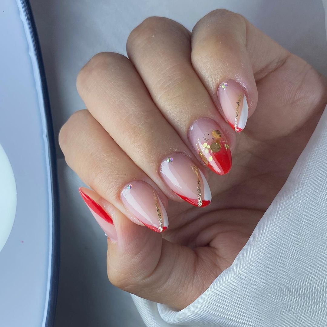 5 inspirações unhas decoradas vermelhas com branco - Portal Zoe