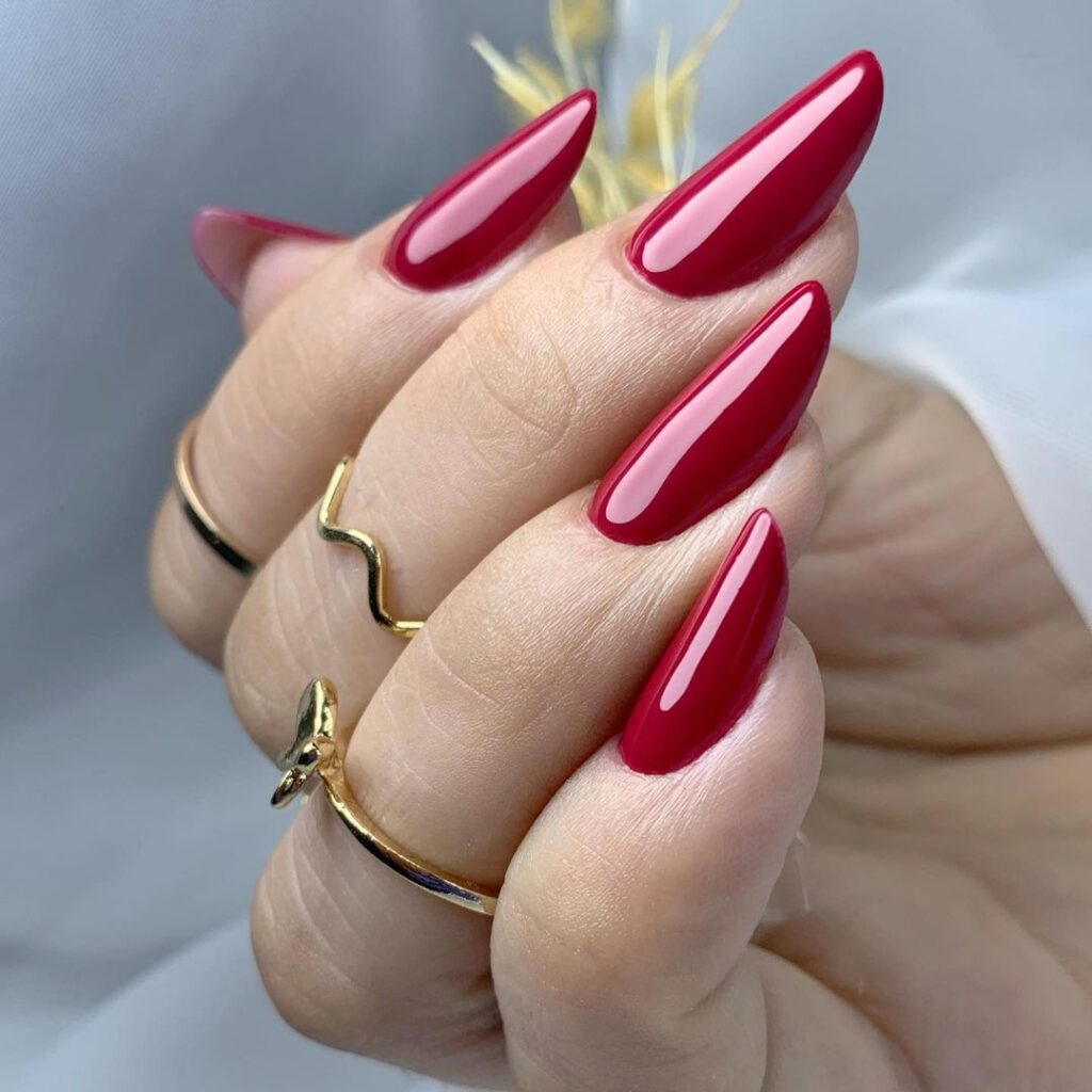 unha vermelho granado