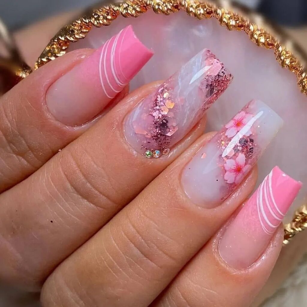 nails decoradas cores claras