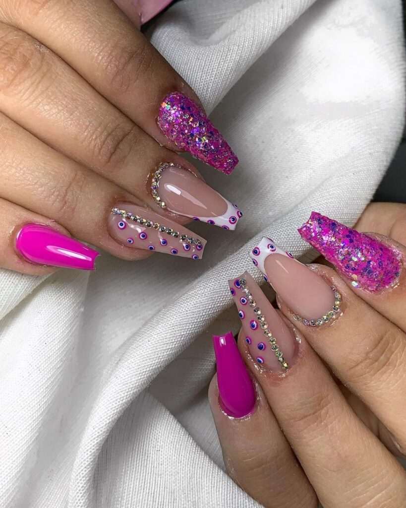 unhas acrílicas bailarina decorada