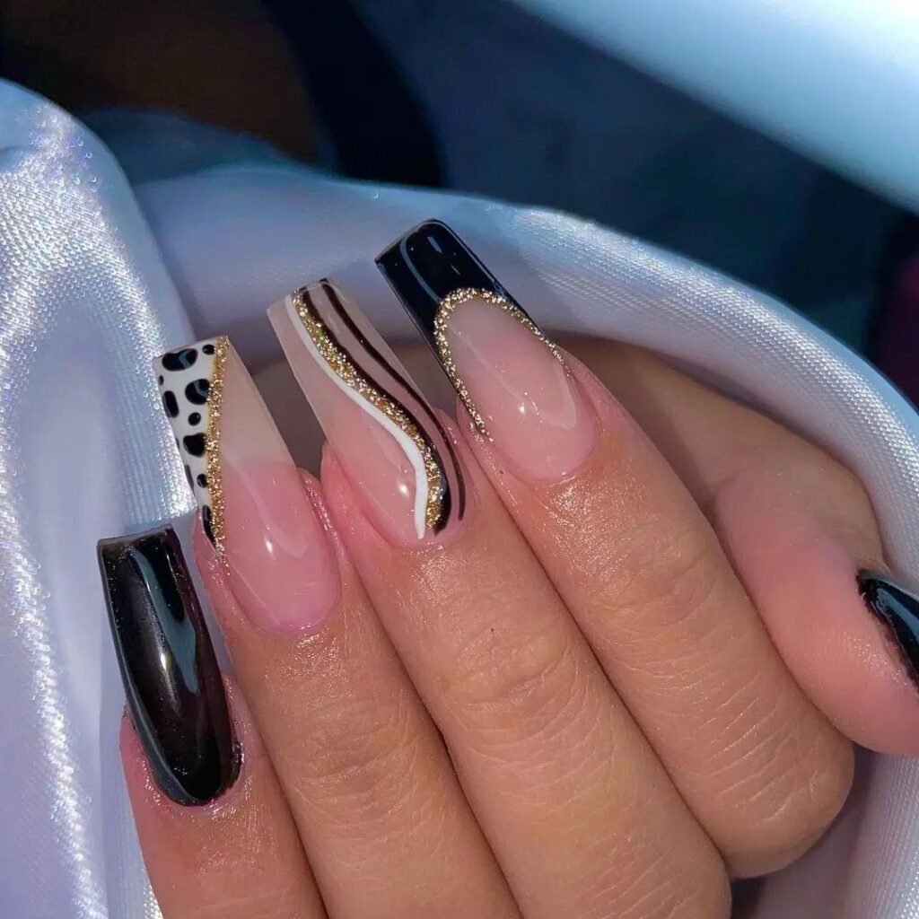 inspiração de unhas pretas