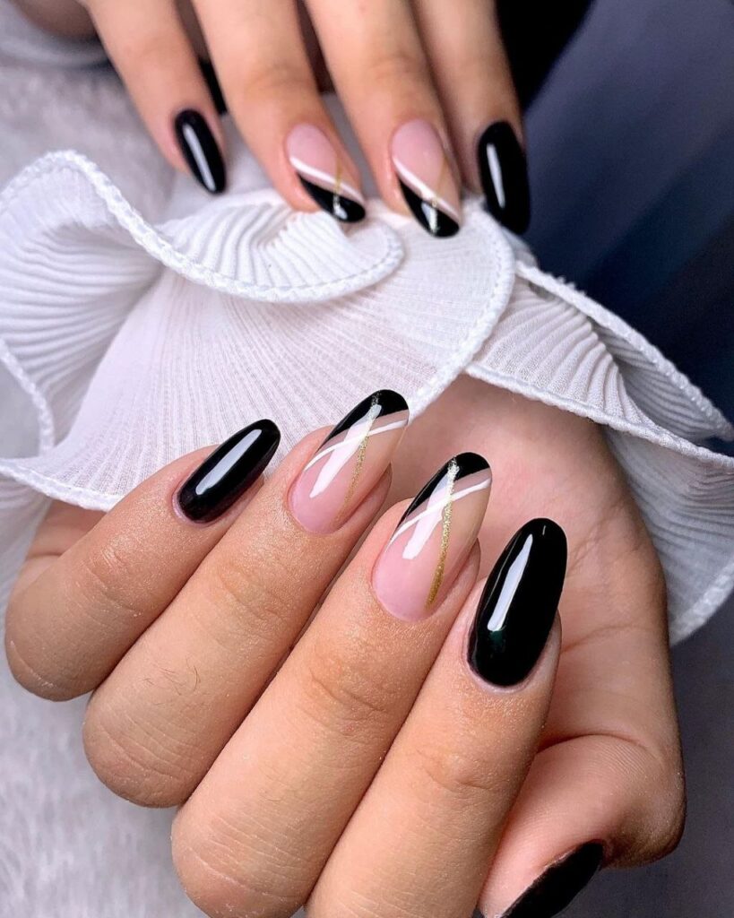 nails pretas inspiração