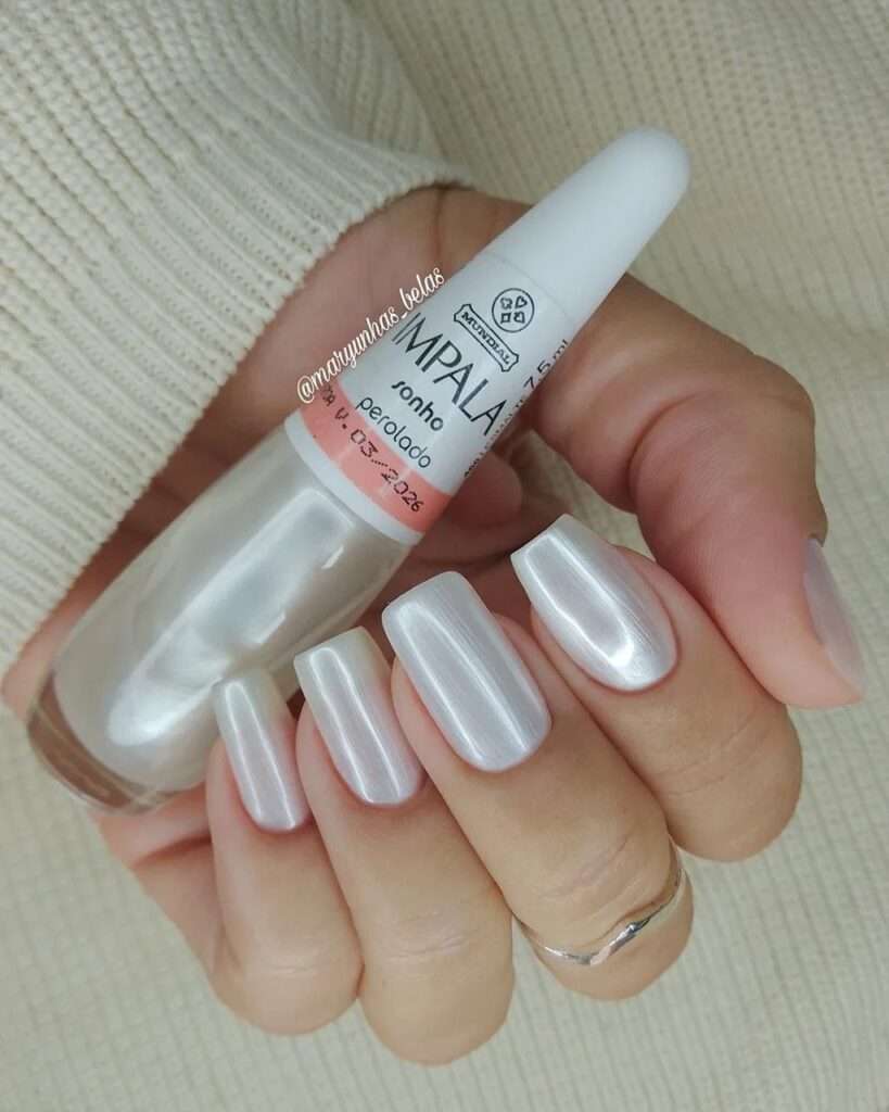 unhas peroladas