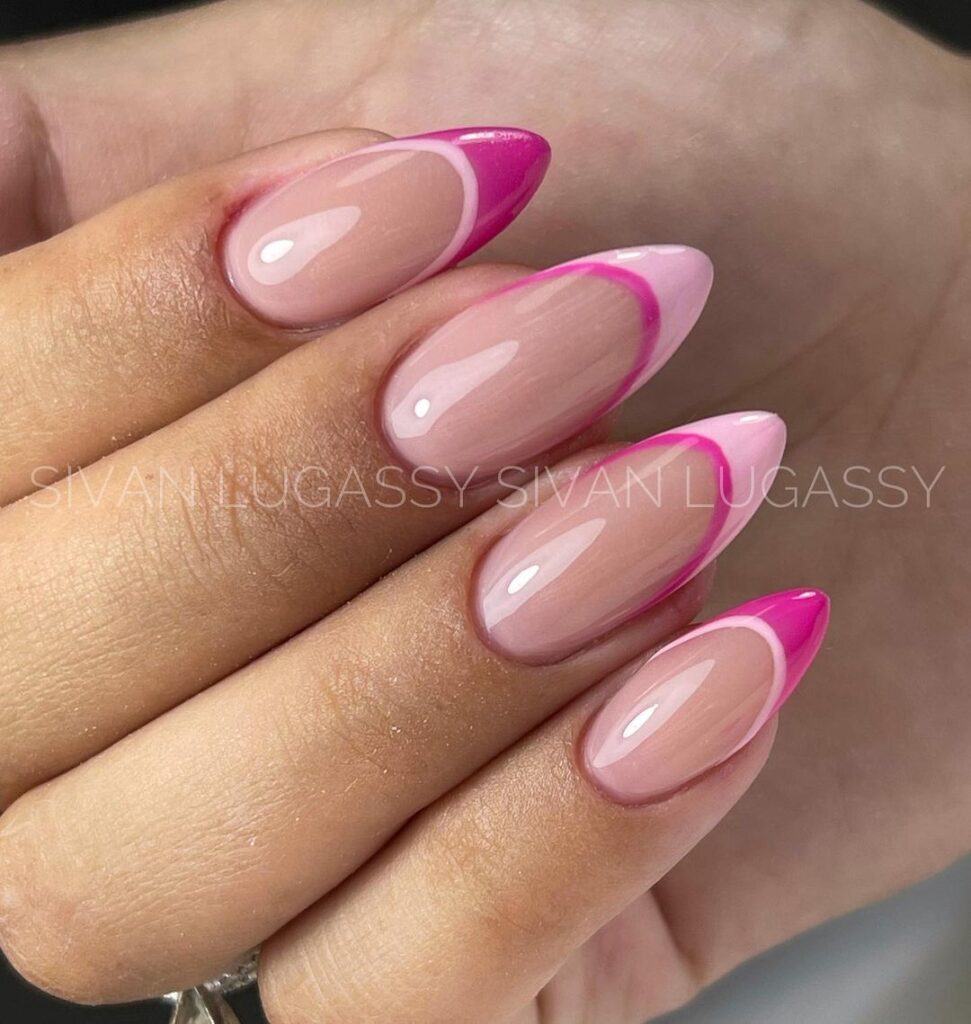 unhas rosa decoradas
