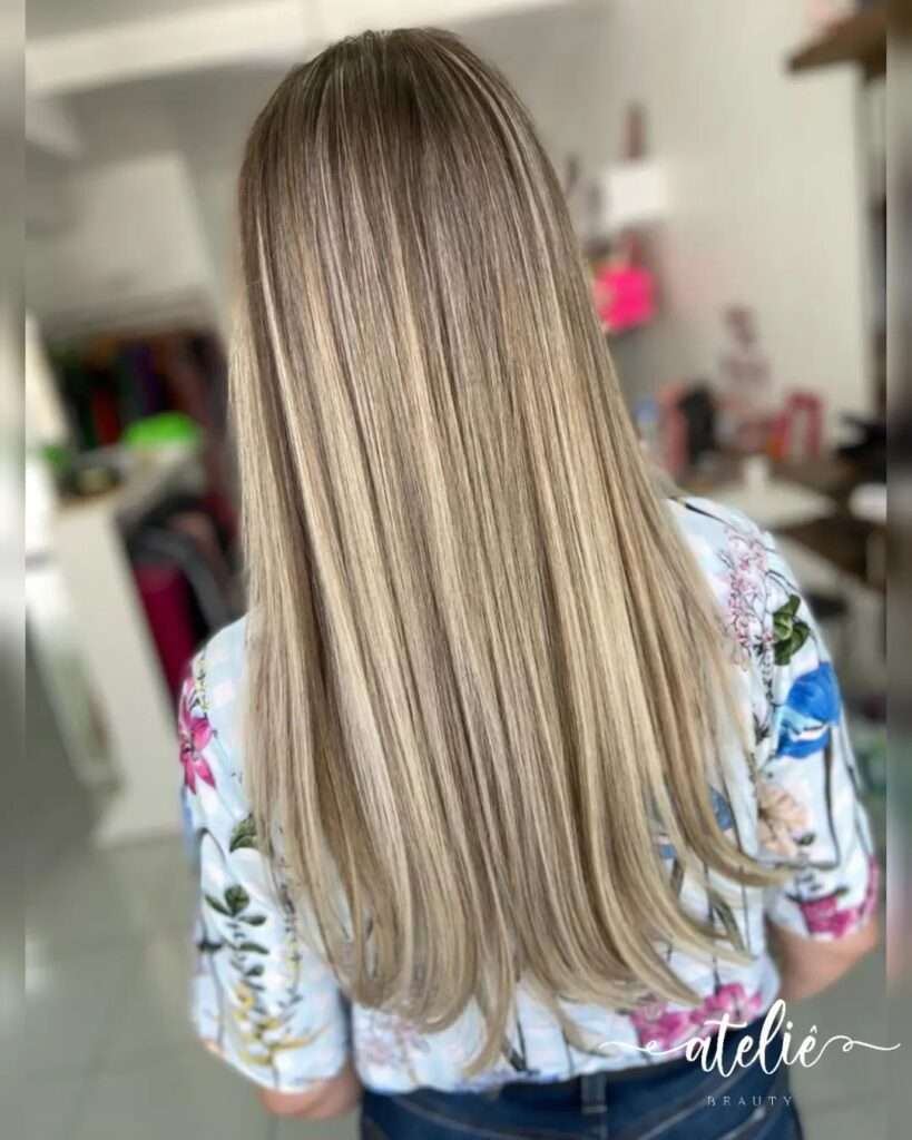 cabelo loiro liso
