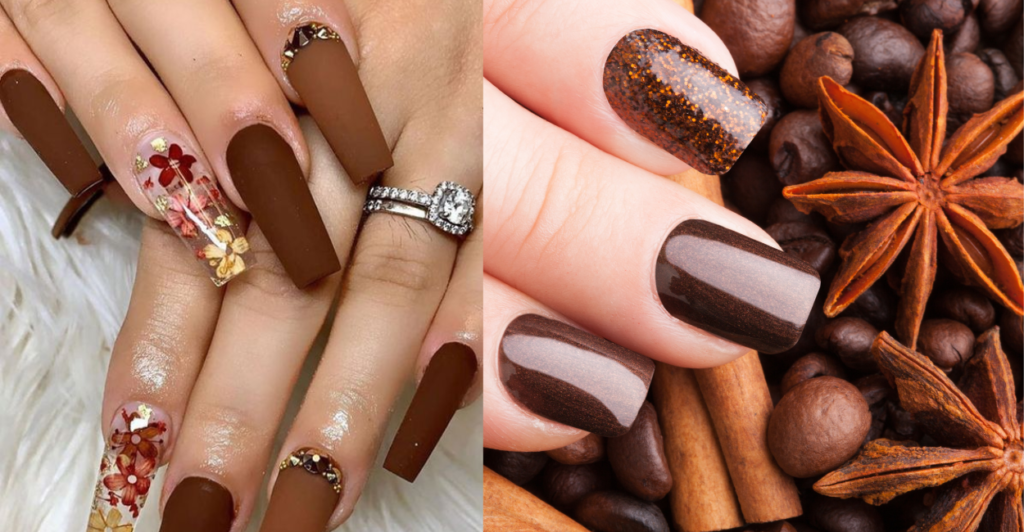 5 Unhas Elegantes em Tons de Marrom com Delicadas Flores: Inspire-se!
