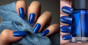 Azul luxuoso: Expert revela 7 ideias de unhas de veludo azul que estão virando tendência!