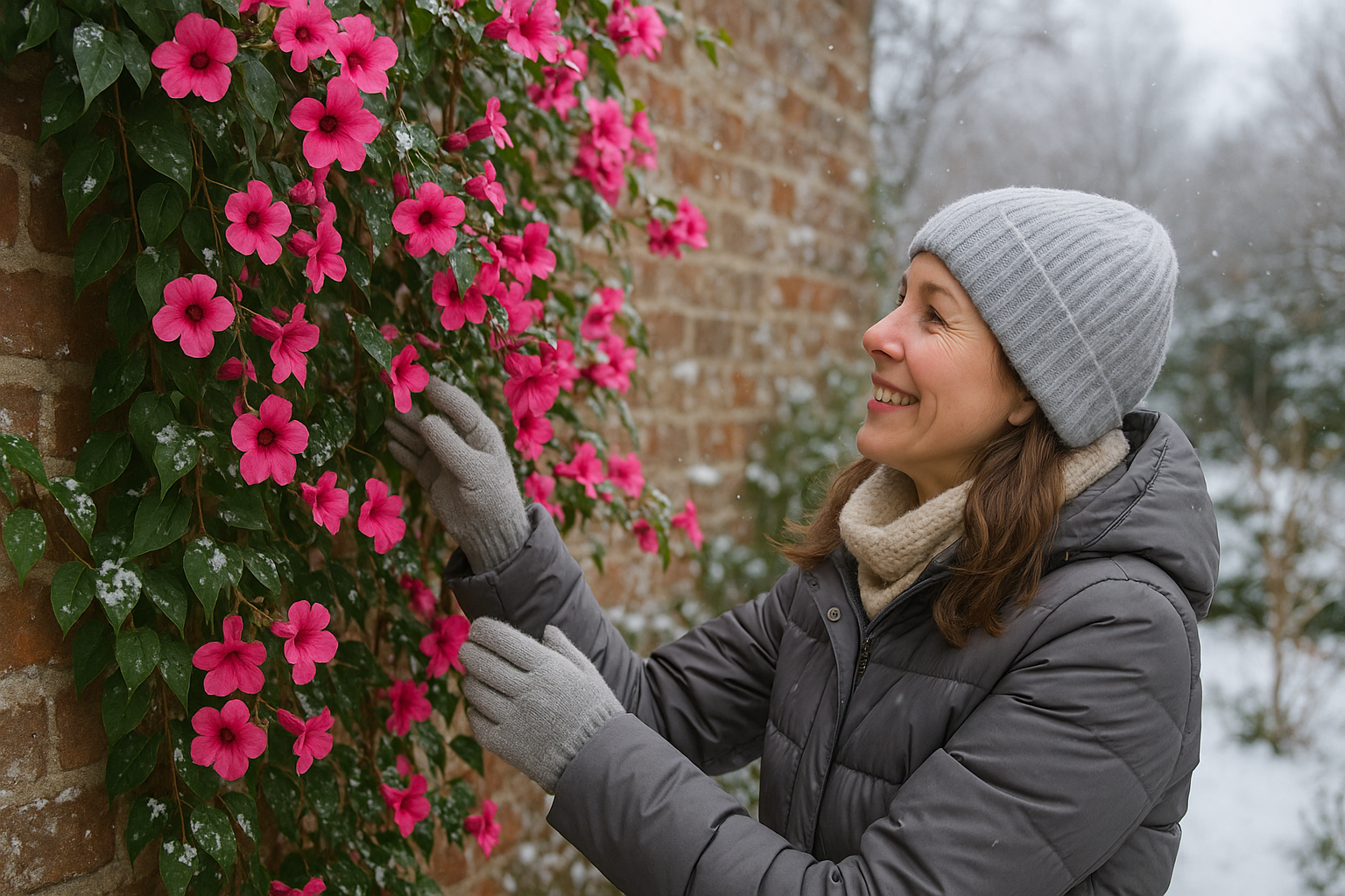 Trepadeiras que florescem no frio