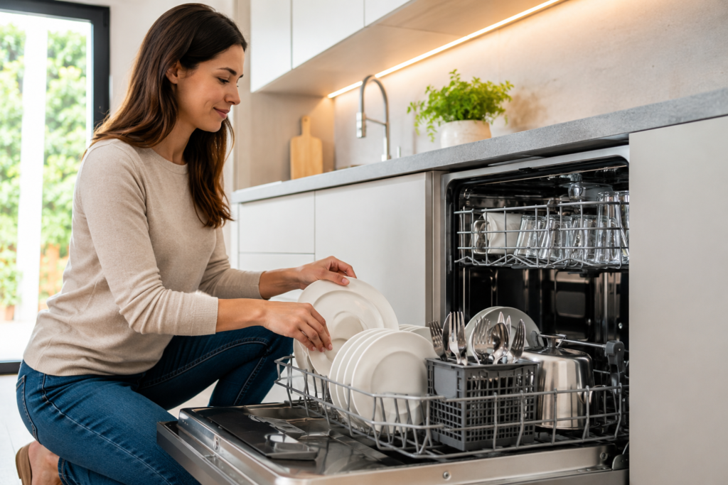 Aprender como usar lava-louças do jeito certo faz toda a diferença para ter louças limpas, evitar desperdícios e preservar o eletrodoméstico por mais tempo. Muitas pessoas compram a máquina esperando praticidade, mas acabam cometendo erros simples que prejudicam o resultado. Louças mal posicionadas, excesso de resíduos, detergente inadequado e escolha errada do ciclo são alguns dos problemas mais comuns.
A boa notícia é que usar o lava-louças corretamente não é difícil. Com as dicas do blog escolha da lava louças, alguns hábitos simples podem transformar a máquina em uma grande aliada na rotina da cozinha. Ela ajuda a reduzir o tempo na pia, melhora a organização após as refeições e pode tornar a limpeza mais eficiente, desde que seja usada de acordo com as orientações do fabricante.
Remova os restos de comida antes de colocar na máquina
O primeiro passo para usar bem a lava-louças é remover restos grandes de comida. Pedaços de arroz acumulado, ossos, cascas, folhas e resíduos sólidos devem ir para o lixo antes de os utensílios entrarem na máquina. Isso evita entupimentos, mau cheiro e acúmulo de sujeira no filtro.
No entanto, remover restos não significa lavar a louça antes. Esse é um erro comum. Quando a pessoa enxágua tudo na pia, acaba gastando água desnecessariamente e reduz parte da vantagem da lava-louças. O ideal é apenas raspar os resíduos maiores com um guardanapo, espátula ou talher.
Alguns modelos trabalham melhor até com pequena presença de sujeira, pois o detergente próprio age sobre gordura e resíduos. Portanto, a pré-lavagem completa geralmente não é necessária, a menos que o manual do aparelho recomende algo específico para determinado tipo de uso.
Organize pratos, copos e talheres corretamente
A organização interna é um dos pontos mais importantes para uma boa lavagem. Os pratos devem ficar inclinados e separados, permitindo que a água alcance toda a superfície. Se ficarem colados, a sujeira pode permanecer entre eles e o resultado será irregular.
Copos, xícaras e tigelas devem ser colocados de boca para baixo, evitando que acumulem água durante o ciclo. Também é importante não posicionar copos muito próximos, especialmente os mais frágeis, para reduzir o risco de batidas. A estabilidade dos itens é essencial.
Talheres precisam ficar distribuídos no cesto, sem formar blocos. Colheres encaixadas umas nas outras, por exemplo, podem sair sujas. Misturar garfos, facas e colheres ajuda a água circular melhor. Facas pontiagudas devem ser posicionadas com cuidado para evitar acidentes ao retirar os itens.
Não bloqueie os braços de lavagem
Os braços de lavagem são responsáveis por distribuir os jatos de água dentro da máquina. Quando uma panela, travessa ou prato grande impede esse movimento, a limpeza fica comprometida. Por isso, antes de iniciar o ciclo, é recomendável girar o braço manualmente e verificar se ele se movimenta livremente.
Esse cuidado simples evita um problema muito comum: abrir a lava-louças no fim do ciclo e encontrar parte dos itens ainda suja. Muitas vezes, a falha não está na máquina, no detergente ou no ciclo escolhido, mas em um objeto mal posicionado que bloqueou a circulação da água.
Peças maiores devem ficar nas laterais ou em áreas indicadas pelo manual. Já itens menores precisam estar bem encaixados para não se soltar durante a lavagem. Uma boa organização melhora o desempenho e evita a necessidade de repetir o ciclo.
Use detergente próprio para lava-louças
Nunca use detergente comum de pia na lava-louças. Esse tipo de produto forma muita espuma e pode causar vazamentos, falhas no funcionamento e resíduos nas louças. A máquina precisa de detergente específico, desenvolvido para agir com pouca espuma e alta eficiência nos ciclos automáticos.
O detergente para lava-louças pode ser encontrado em pó, tablete, cápsula ou gel. A escolha depende da preferência do usuário e da recomendação do fabricante. O importante é usar a quantidade correta, pois produto em excesso não significa limpeza melhor.
O líquido secante também pode ser útil, principalmente para evitar manchas em copos e melhorar a secagem. Em regiões onde a água tem mais minerais, esse produto pode fazer bastante diferença no brilho final das peças.
Escolha o ciclo de lavagem adequado
Cada ciclo tem uma função. O ciclo rápido pode ser útil para louças pouco sujas, enquanto o ciclo pesado é mais indicado para panelas, travessas engorduradas e resíduos difíceis. Já o ciclo econômico busca equilibrar limpeza e consumo, sendo uma boa escolha para o uso diário.
Usar sempre o ciclo mais forte pode aumentar o consumo de água e energia sem necessidade. Por outro lado, usar um ciclo fraco para louças muito sujas pode gerar retrabalho. A melhor escolha depende do tipo de sujeira, da quantidade de itens e do tempo disponível.
É importante conhecer os programas do seu modelo. Marcas diferentes usam nomes variados, como econômico, normal, intenso, delicado, vidro, rápido ou higienizar. Mesmo que pareçam parecidos, cada programa pode ter tempo, temperatura e consumo diferentes.
Faça a limpeza do filtro e manutenção básica
A lava-louças também precisa de limpeza. O filtro acumula pequenos resíduos e deve ser removido e higienizado periodicamente. Quando fica sujo, pode causar mau cheiro, reduzir a eficiência da lavagem e deixar partículas nos utensílios.
Além do filtro, é bom observar os braços de lavagem. Pequenos furos podem ficar obstruídos por resíduos ou minerais presentes na água. Se isso acontecer, os jatos perdem força e a limpeza fica prejudicada. Uma limpeza cuidadosa ajuda a manter o desempenho.
Também vale deixar a porta entreaberta por um tempo após o uso, quando recomendado, para reduzir umidade interna e evitar odores. São cuidados simples, mas que ajudam a prolongar a vida útil do aparelho.
Evite sobrecarregar a máquina
Colocar louça demais é um erro que parece econômico, mas pode sair caro. Quando a máquina fica sobrecarregada, a água não circula direito e parte dos itens pode continuar suja. O resultado é a necessidade de lavar novamente, gastando mais tempo e recursos.
A carga ideal é aquela em que os itens ficam bem distribuídos, sem bloquear jatos ou encostar demais uns nos outros. Aproveitar bem o espaço interno é diferente de empilhar tudo. A lava-louças precisa de circulação para funcionar corretamente.
Se a família gera muita louça, pode ser melhor escolher um modelo de maior capacidade. Isso evita ciclos repetidos e melhora o aproveitamento. A compra certa começa pela análise da rotina da casa.
Conclusão
Saber como usar lava-louças do jeito certo é fundamental para evitar problemas e aproveitar todos os benefícios do eletrodoméstico. Remover restos grandes, organizar bem os itens, usar detergente próprio, escolher o ciclo adequado e limpar o filtro são hábitos simples que fazem grande diferença.
Quando usada corretamente, a lava-louças oferece praticidade, economia de tempo e melhor controle na rotina da cozinha. Mais do que ligar a máquina, o segredo está em entender seu funcionamento e criar uma rotina de uso inteligente.